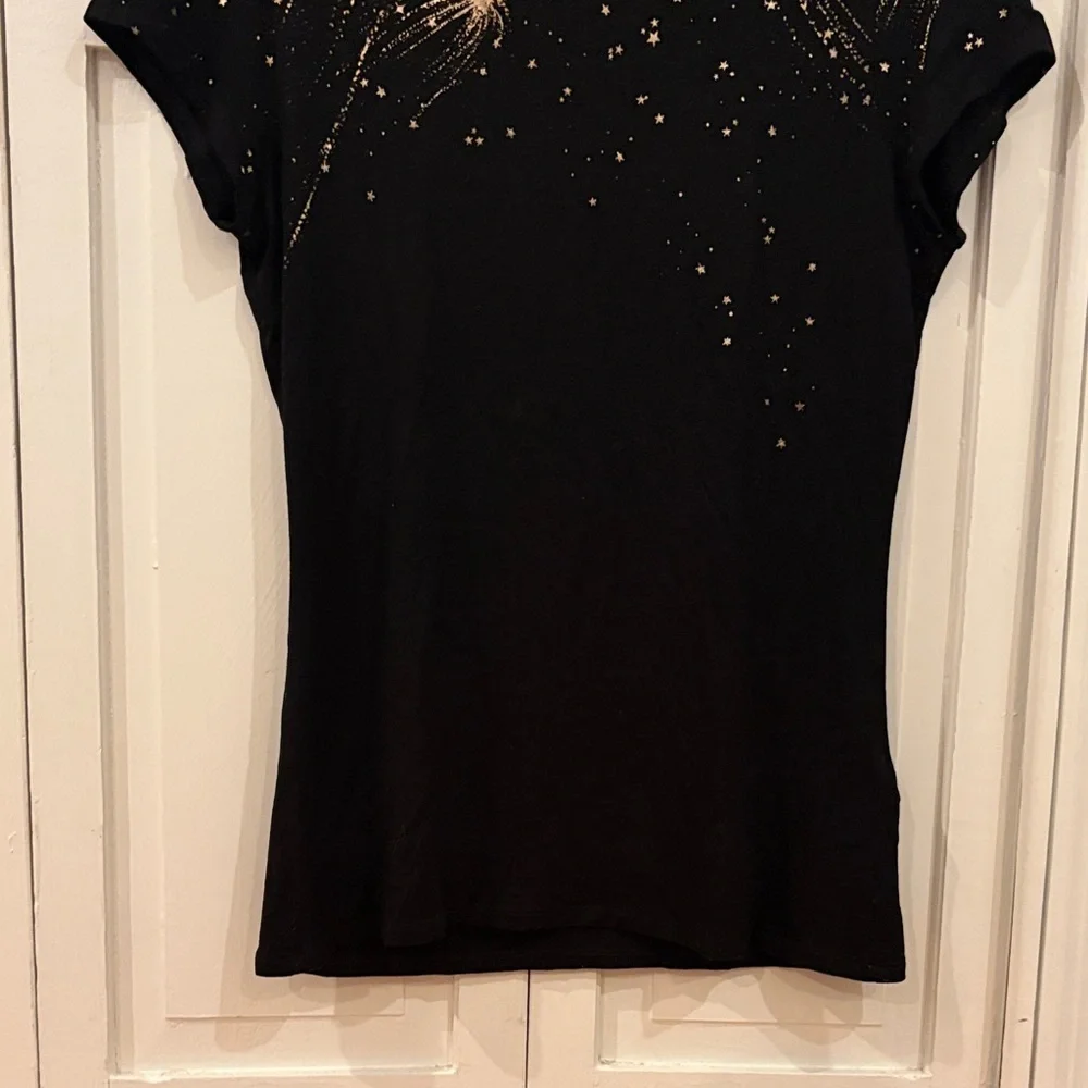 Ted Baker Black Top with Gold Accents - Picture 4 of 10